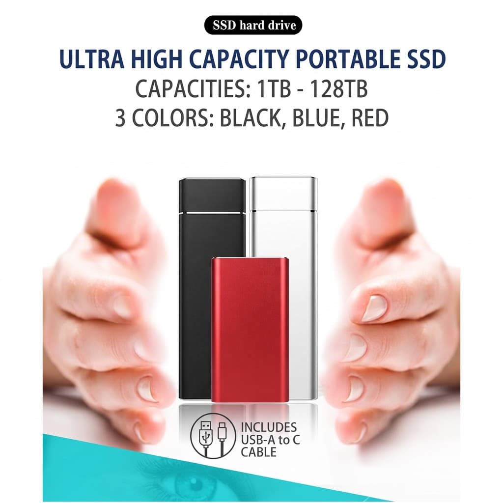 SSD Externos 16TB/30TB Disko Rígido Externo De HDD Portable Solid State Drive  USB3.0  8TB External Hard Drive 4TB