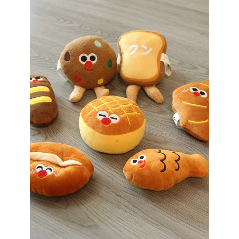 Brinquedos para cachorros, variedade de som resistente à mordida, pão de pelúcia, brinquedos para animais de estimação, 