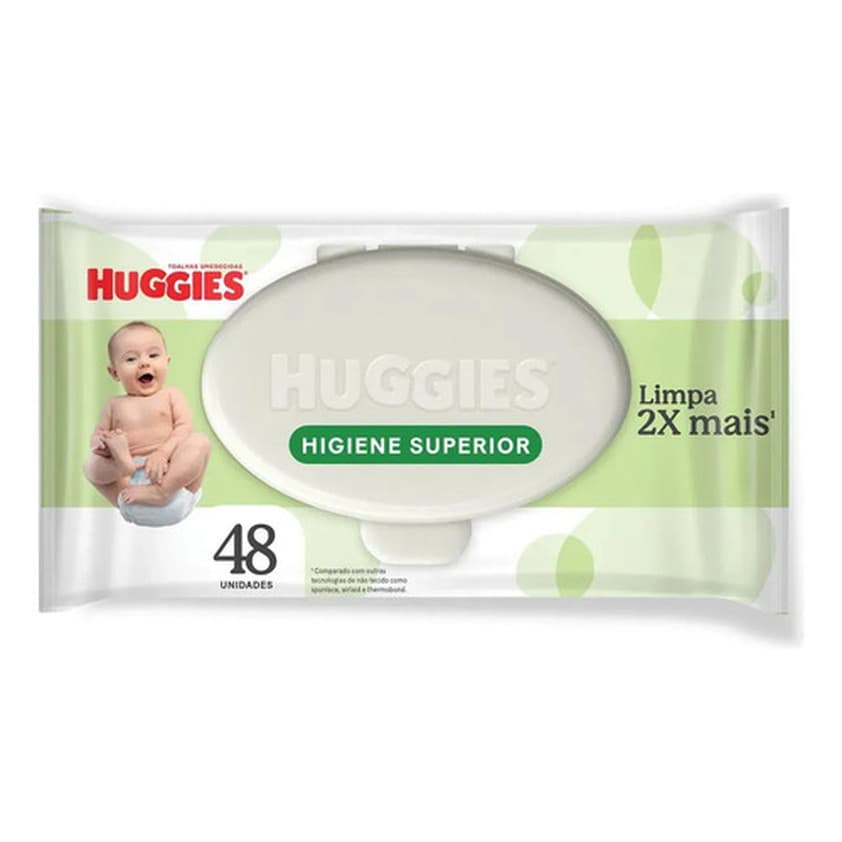 Huggies Lenços Umedecidos Higiene Superior Limpam 2x Mais 48 Un
