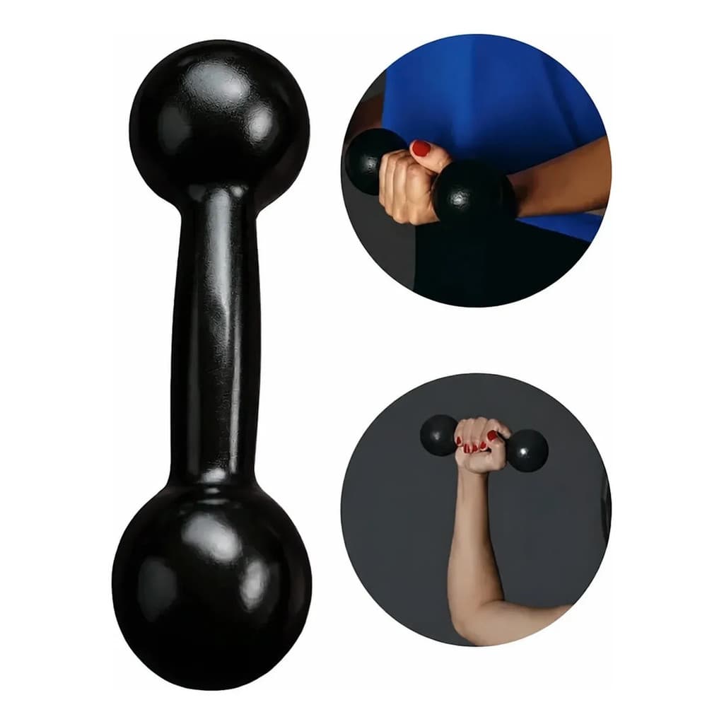 Halter Emborrachado 3kg Unidade Profissional Academia Fit