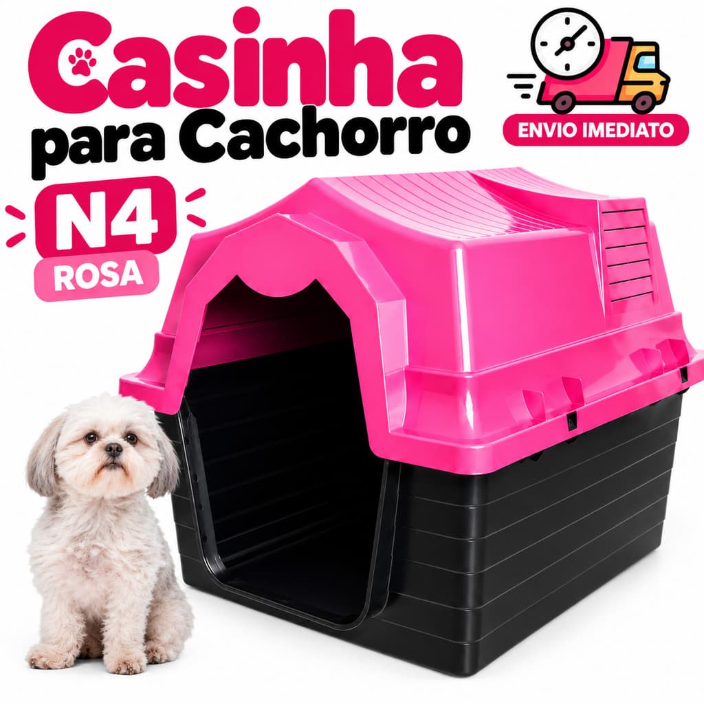 Casa para Cachorro N4 Casinha Pet para Cães Resistente Confortável e Ventilada Porte Médio