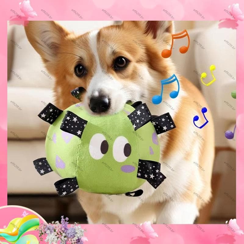[Especial E] Bola De Brinquedo Vocal Para Cachorro , Brinquedos Interativos Engraçados Animais De Estimação Com Sinos Li