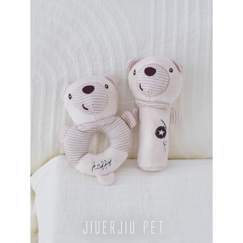 Brinquedo do cão bonito latindo vara filhote de cachorro pelúcia voz brinquedo para animais de estimação Schnauzer auto-