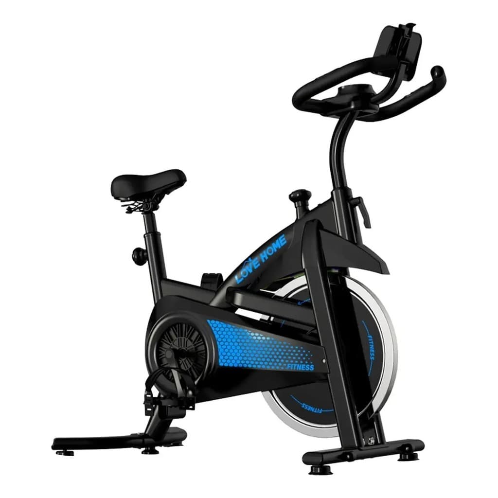 Bike Ergometrica Spinning Bicicleta Inercia 6KG Profissional(Preto/Azul,Preto Mecanica)