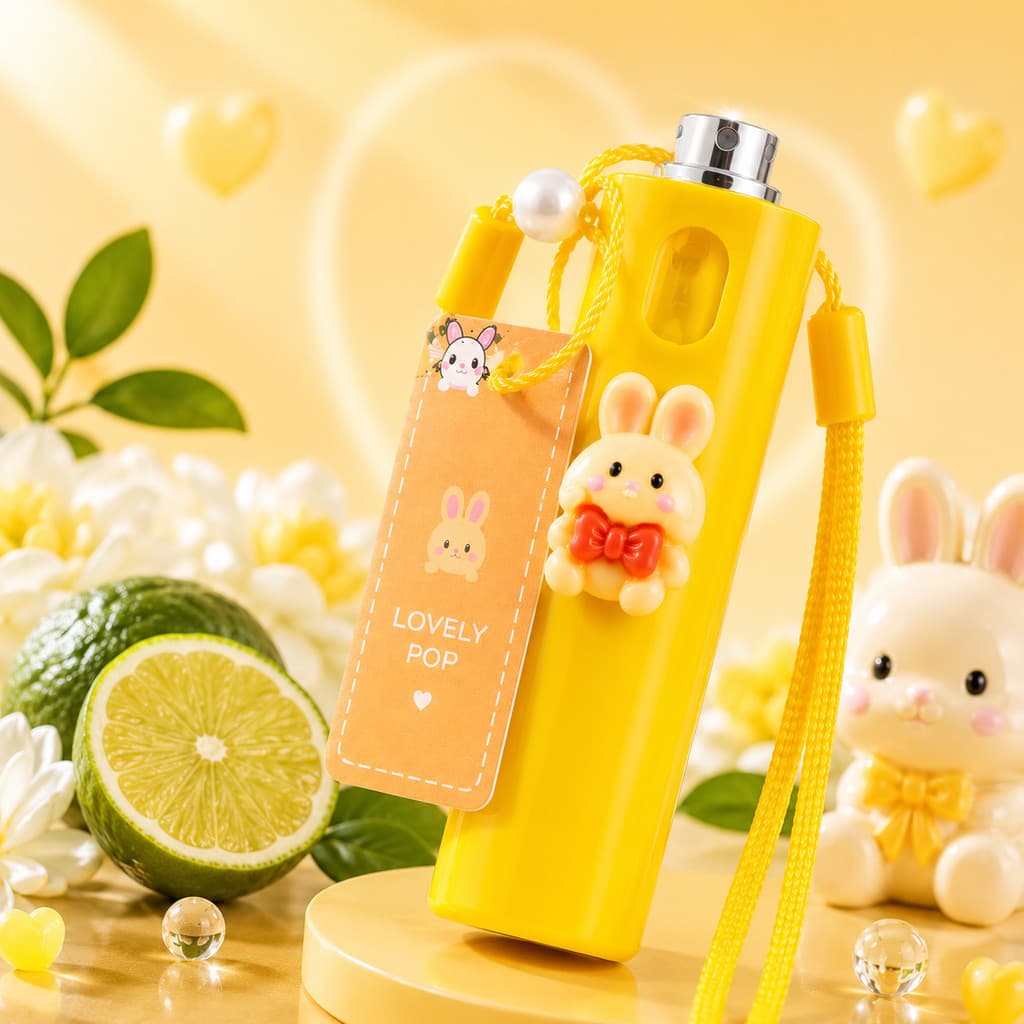 Perfume Importado Feminino Doce Floral Fresco Fragrância Delicada Portátil Longa Duração 10 ml Lovely Pop Love Rain