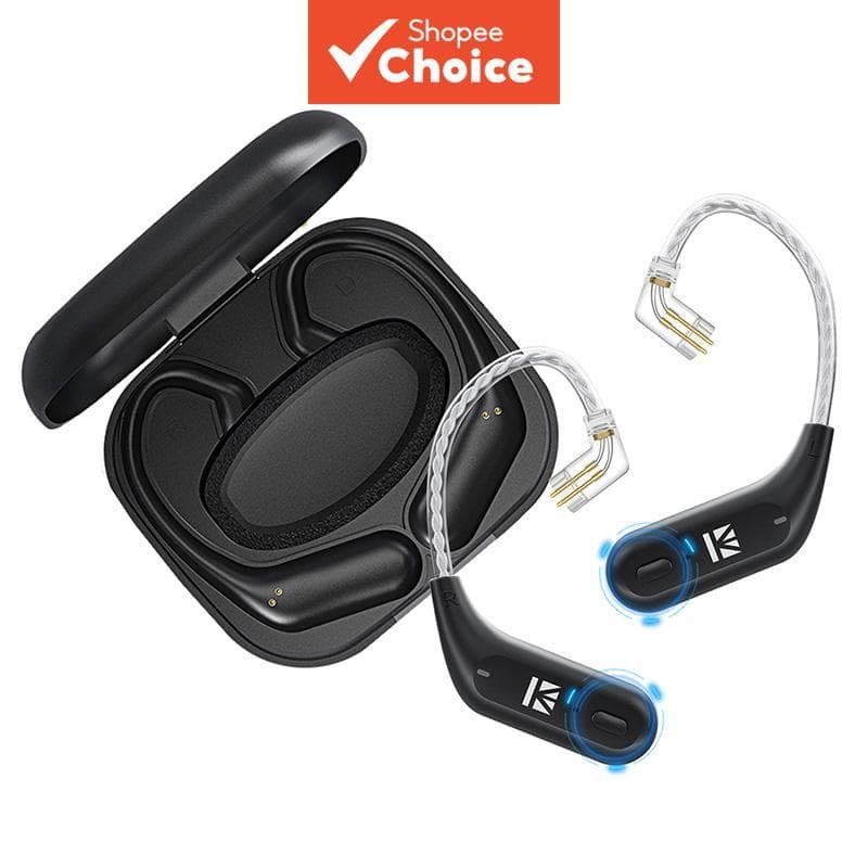 Fones de ouvido KBEAR BT15 Pro, fones de ouvido Bluetooth 5.4 sem fio, fones internos com gancho de orelha, adaptador de