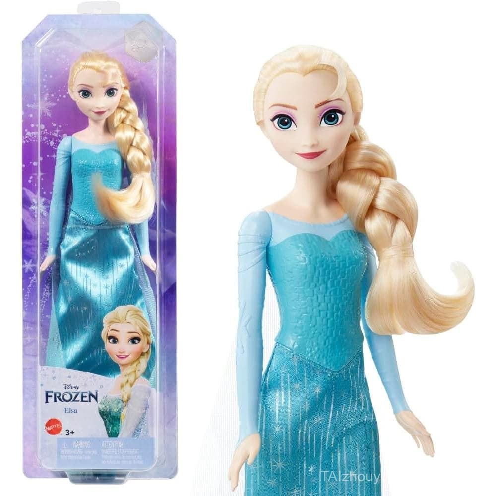 Bonecas da Disney Princess da Mattel, Boneca Elsa Articulada com Roupas e Acessórios Exclusivos, Brinquedos do Filme Fro