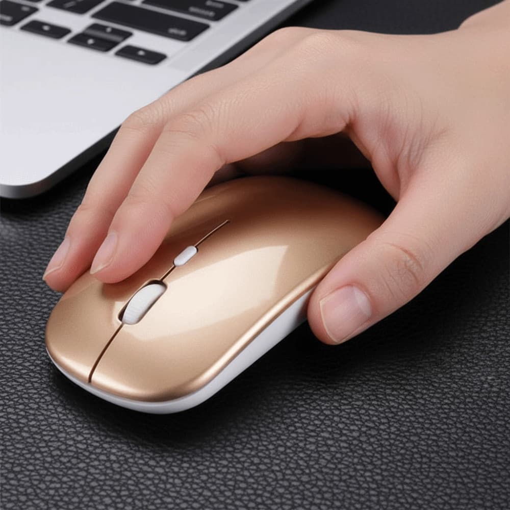 Mouse Sem Fio , Função Silenciosa , Design Silencioso , Bluetooth , Uso De Tablet Óptico De Tamanho Portátil