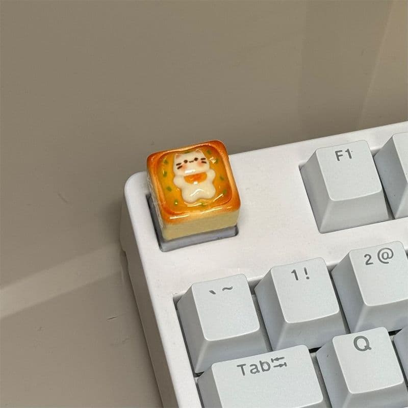 2026 novo produto doce brinquedo keycap gato sobremesa bonito keycap eixo cruzado teclado mecânico altura teclado acessó