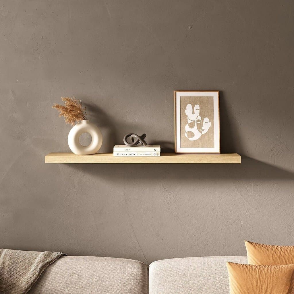 Prateleira Suspensa para Parede Suporte Invisível 90x17cm Tamburato Artany Carvalho