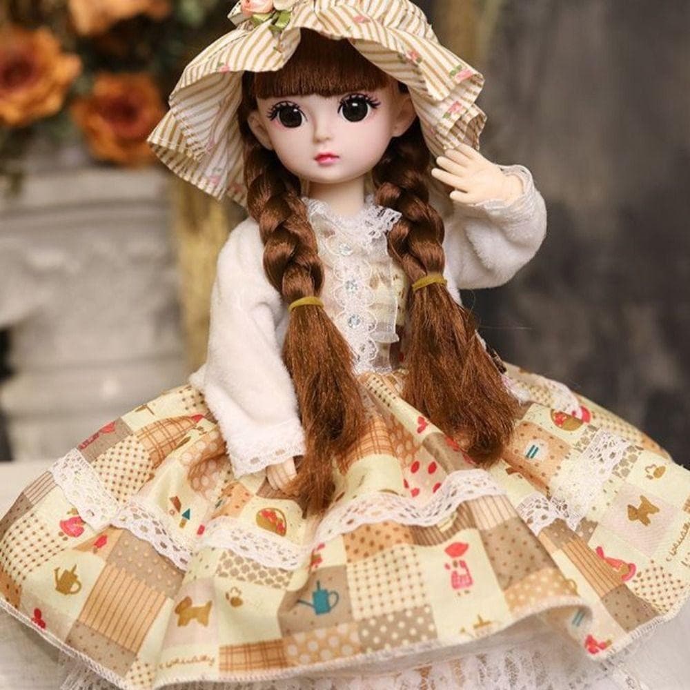 ZHDYEB Boneca Articulada Móvel De 30 Cm , Brinquedos De Vestir Para Meninas De Segurança De Maquiagem 3D , Brinquedo De 