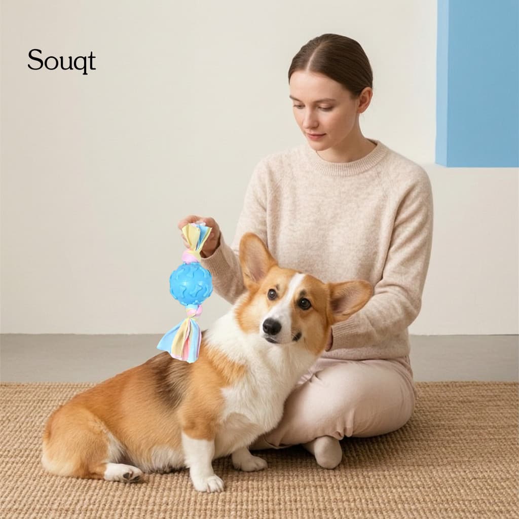 Souqt | Brinquedos Interativos Do Rebocador Para Cães Pequenos , Brinquedo Indestrutível Jogo Filhote De Cachorro , Borr
