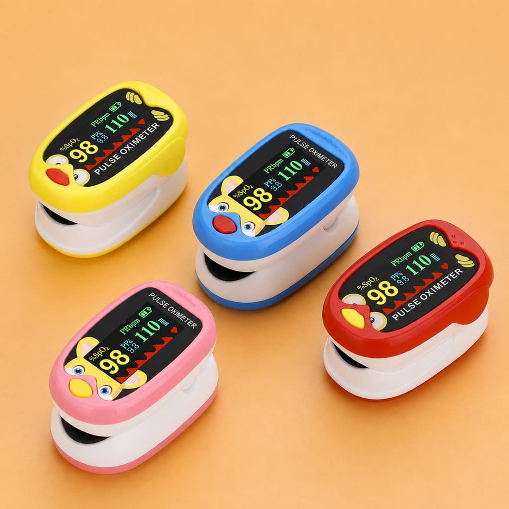 Oxímetro Infantil Neonatal Pediátrico De Dedo Digital Crianças Medidor Oxigênio Recarregável Pulse Marisa