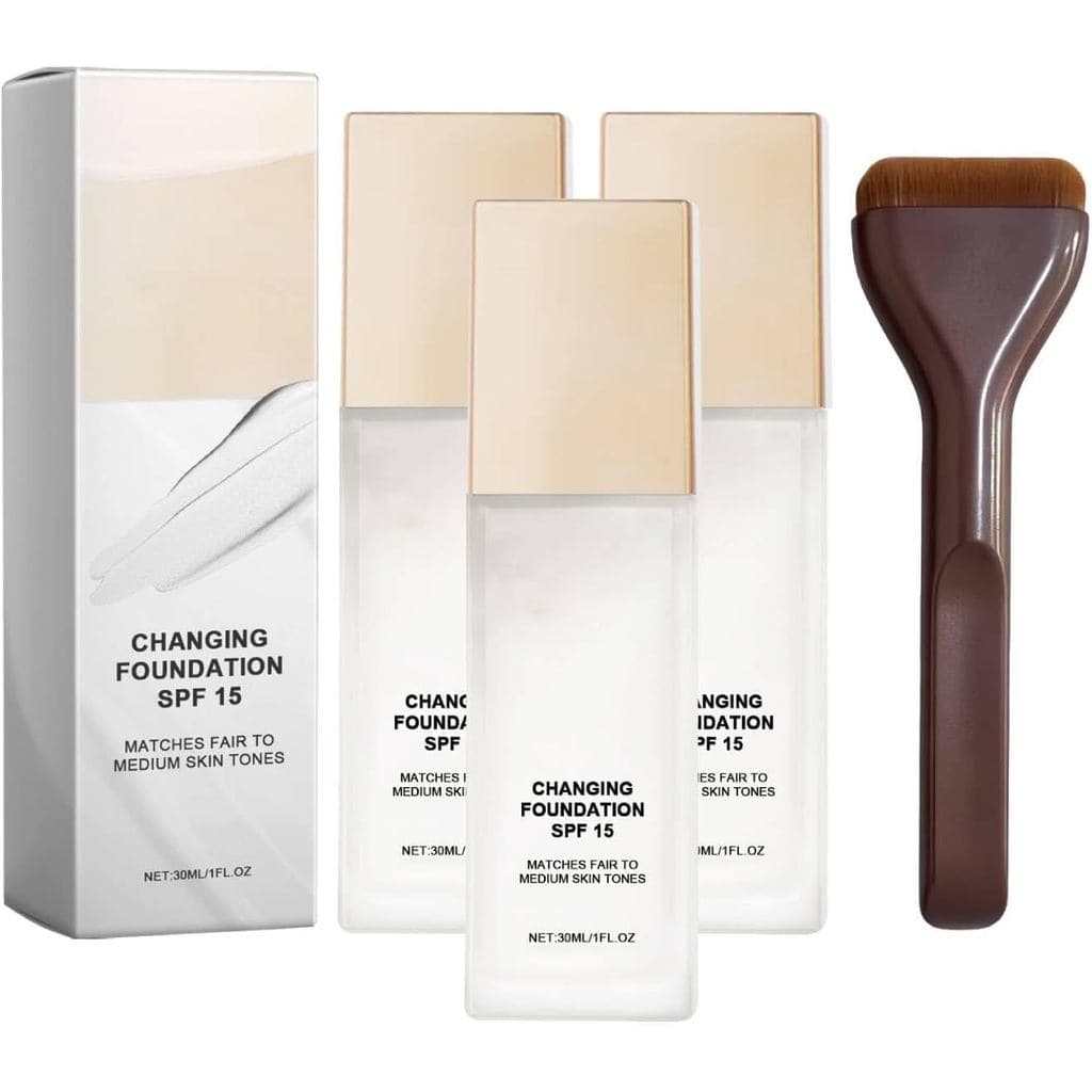 Base de Maquiagem Líquida Sofisticada com Mudança de Cor Azul SPF15 - Base de cor que muda de forma impecável, combinaçã