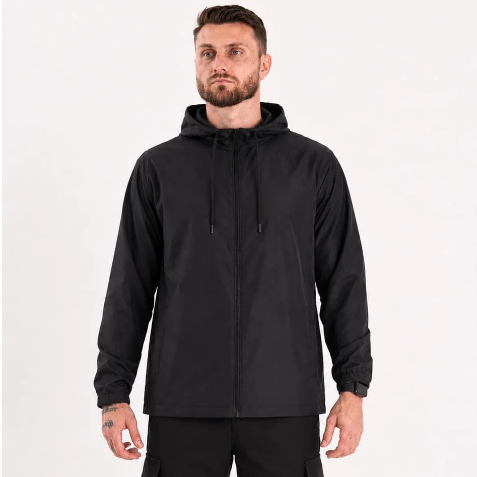 Jaqueta Corta Vento Masculina Impermeável Blusa Abrigo Semi Forrada Com Bolsos e Capuz