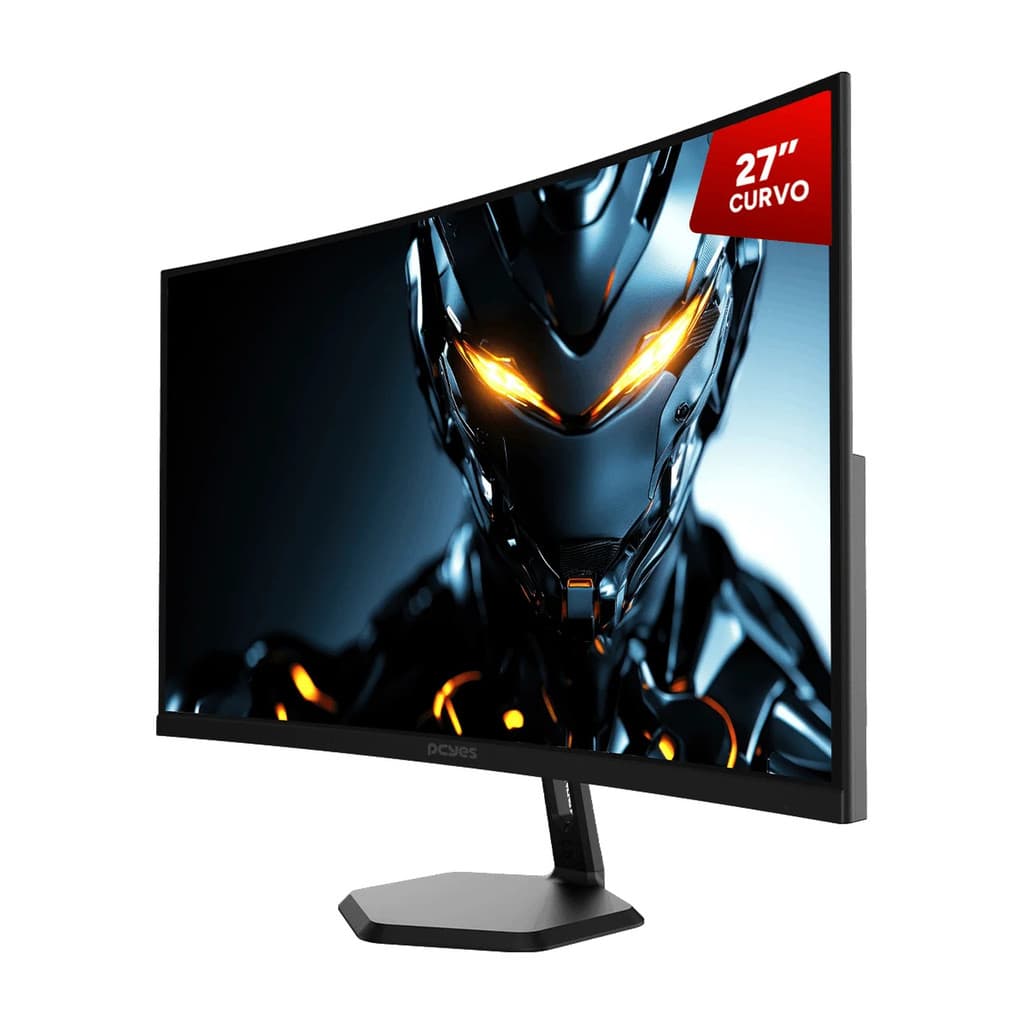 Monitor Gamer PCYES Quartzo Q27C 27" Curvo Fhd Va 100HZ 5MS Hdmi/Vga Freesync Black Vulcan PMGQ27C100BV - PCYES