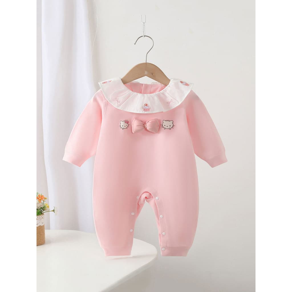 Início do outono roupas de bebê 9 meses bebê menina primavera outono estilo ocidental macacão de bebê roupas de outono ú
