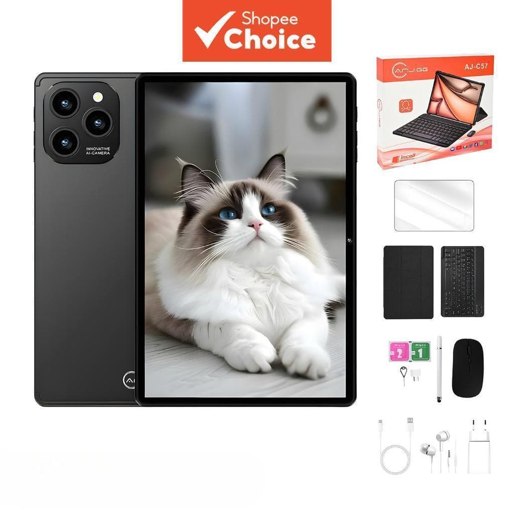 10,1 Tablet Android 13, 6 GB RAM, 128 GB ROM, Teclado e Mouse, Câmera 50 MP