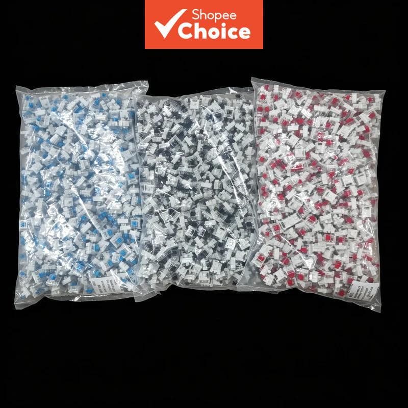 Teclado Mecânico Atacado, 500 Peças, Interruptores Substituíveis à Prova de Poeira, Azul, Vermelho, Marrom, para Teclado