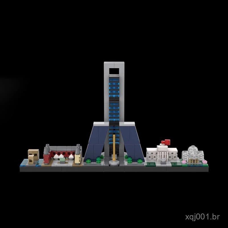 Os blocos de montar MOC são compatíveis com o LEGO 66825 Madrid Skyline Creative Series Assembly Model Building Series.