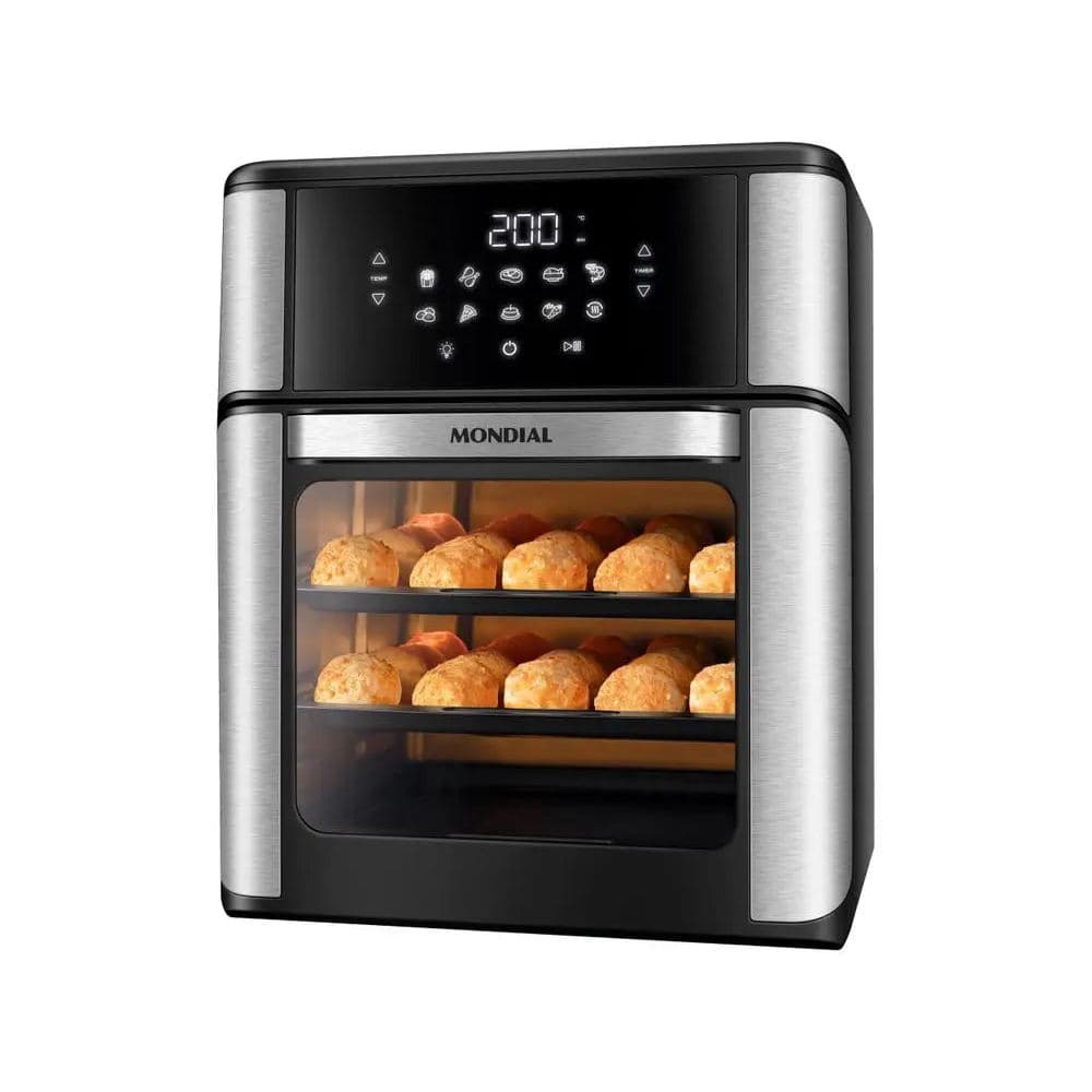 Fritadeira Elétrica sem Óleo Air Fryer Oven Mondial AFON-12L-BI Preta 12L - 110V