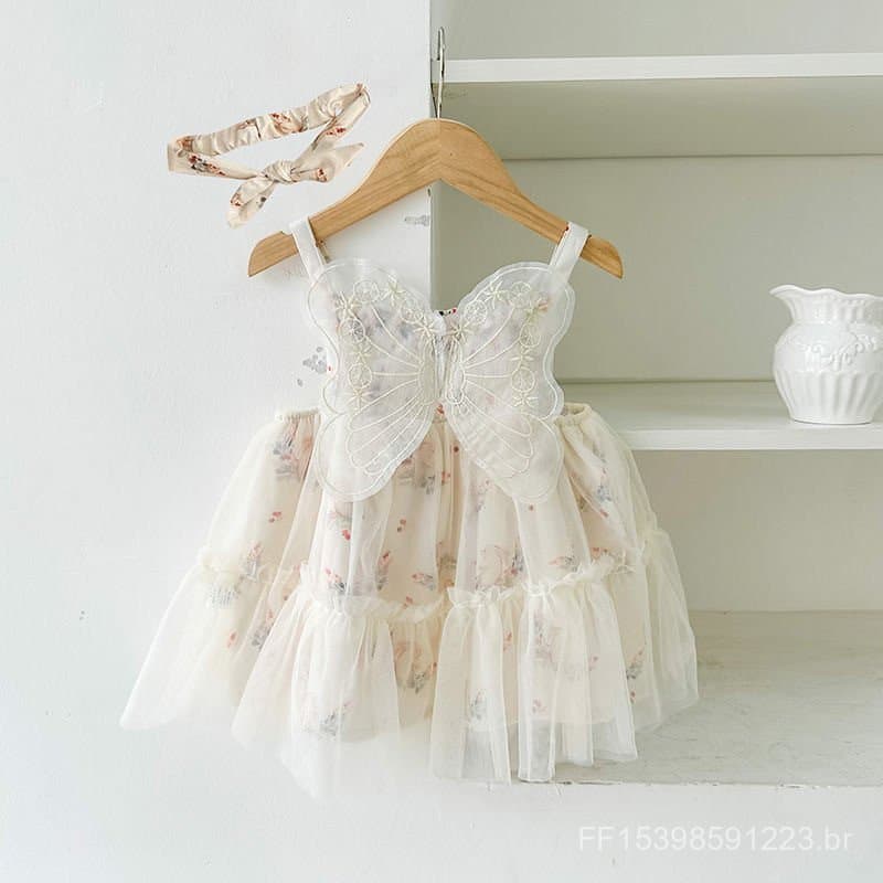 Bebê menina macacão roupas de verão do bebê roupas finas recém-nascido princesa cem dias vestido de um dia verão.