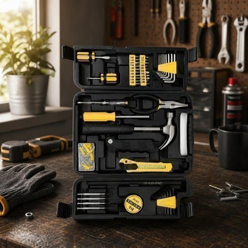 Kit Ferramentas Completo 200 Pecas Maleta Organizador Manual Profissional, aquele kit que não pode faltar na sua garagem