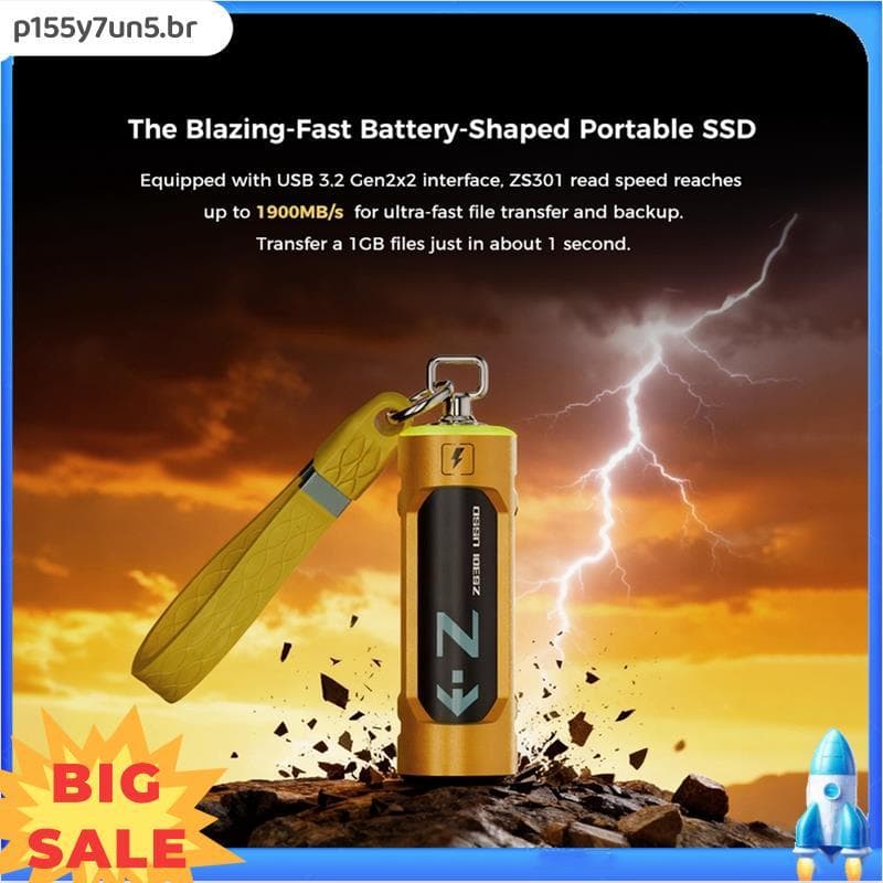 Disco Rígido Externo SSD 512G Portátil 2000 Mb/S USB3.2 Type C Pen Drive USB Para Celular Tablet