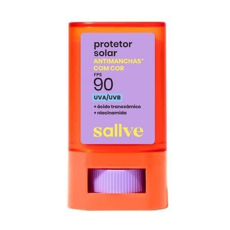 Protetor Solar Bastão Sallve Antimanchas com Cor Fps 90 15G