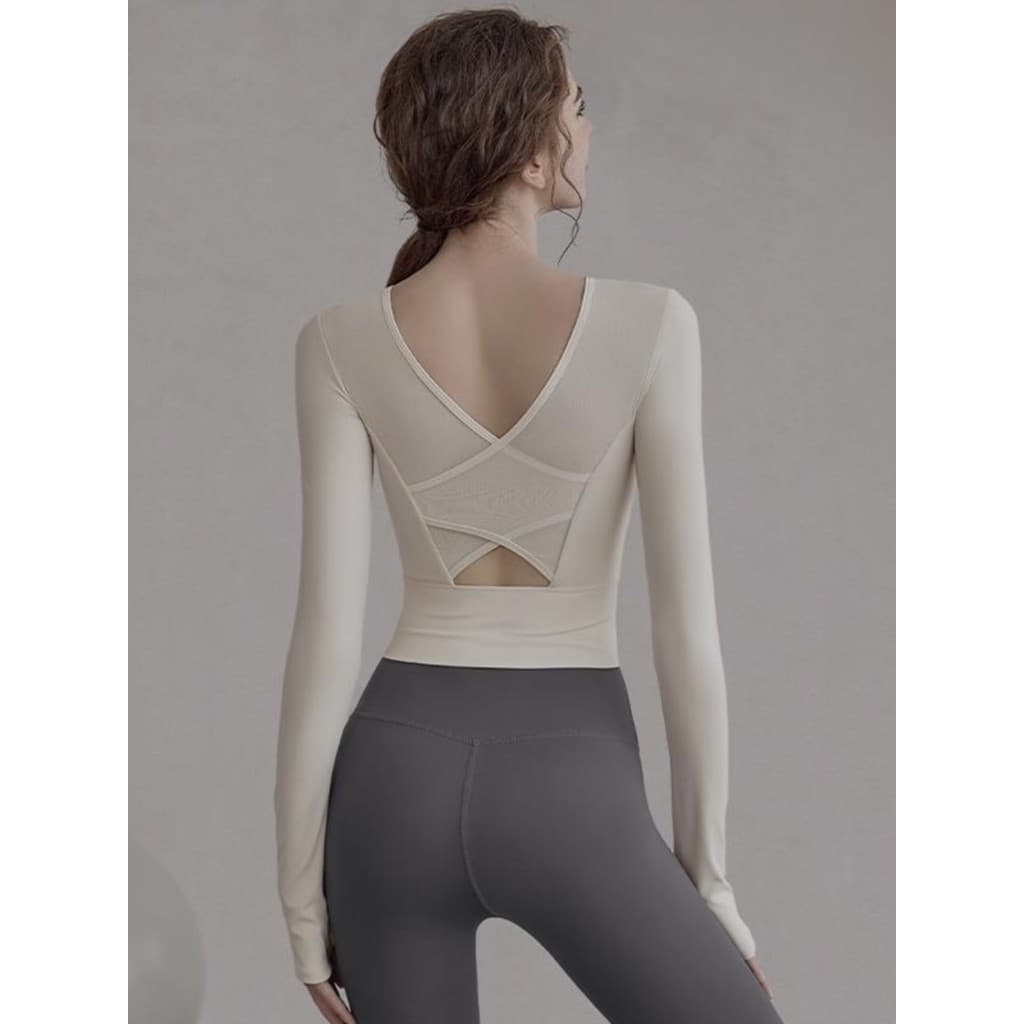 Roupas de Yoga topo feminino com almofadas no peito Premium novo estilo roupas de fitness esportes Pilates treinamento t