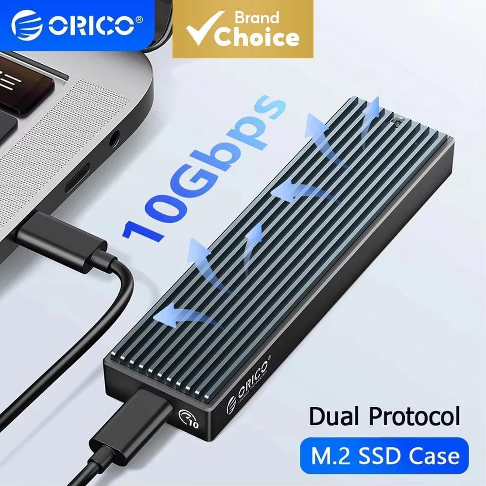  Gabinete Externo de SSD NVME M.2 ORICO USB 3.2 10Gbps Caixa de Armazenamento de Alta Velocidade Dupla Protocolo de