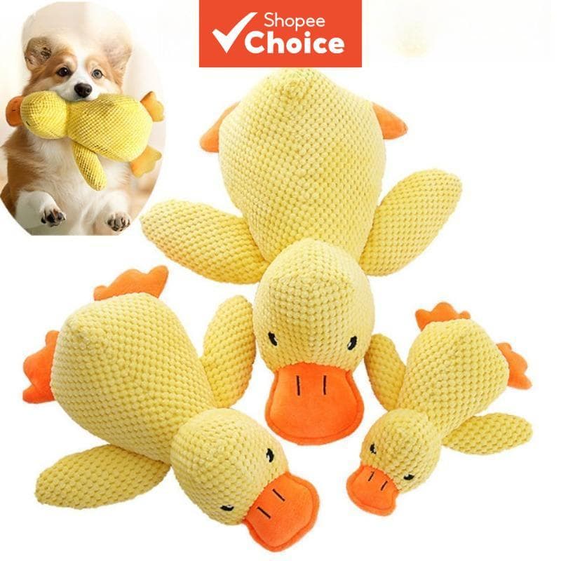  Brinquedo Divertido de Pato para Cachorro - Um brinquedo mastigável com som e funções para higiene bucal
