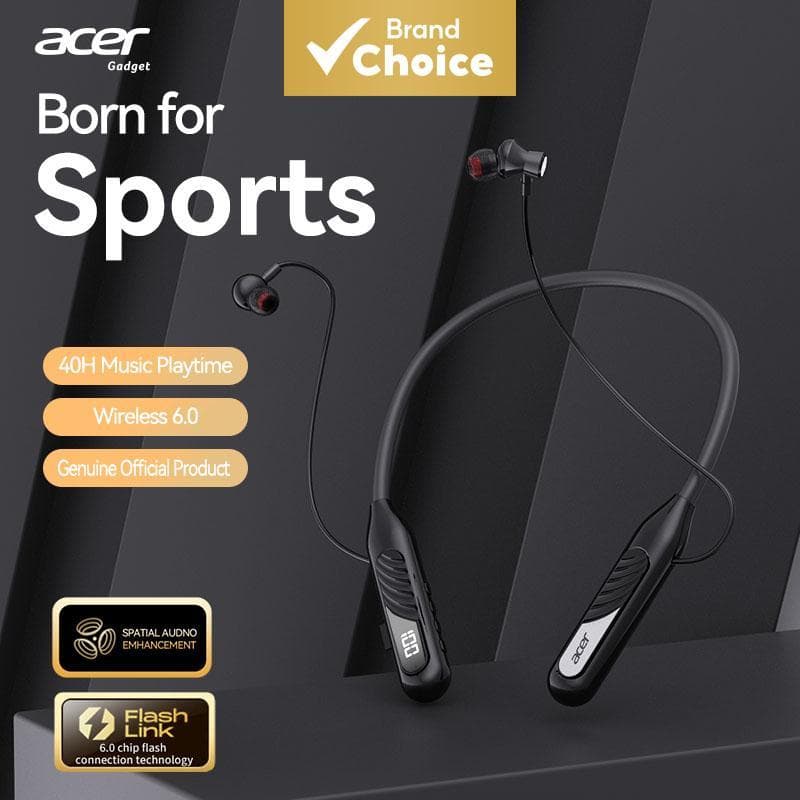 Acer OHR635 Fones De Ouvido Bluetooth Sem Fio Neckband TWS Tipo-C Para Música Uso Diário Viagem Commute Trabalho Escritó