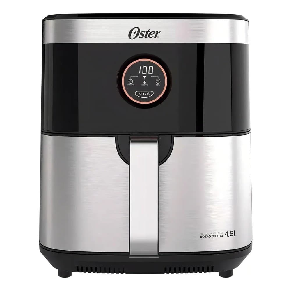 Fritadeira Sem Óleo Black Inox 4.8L Oster 220V Cx C/Avaria