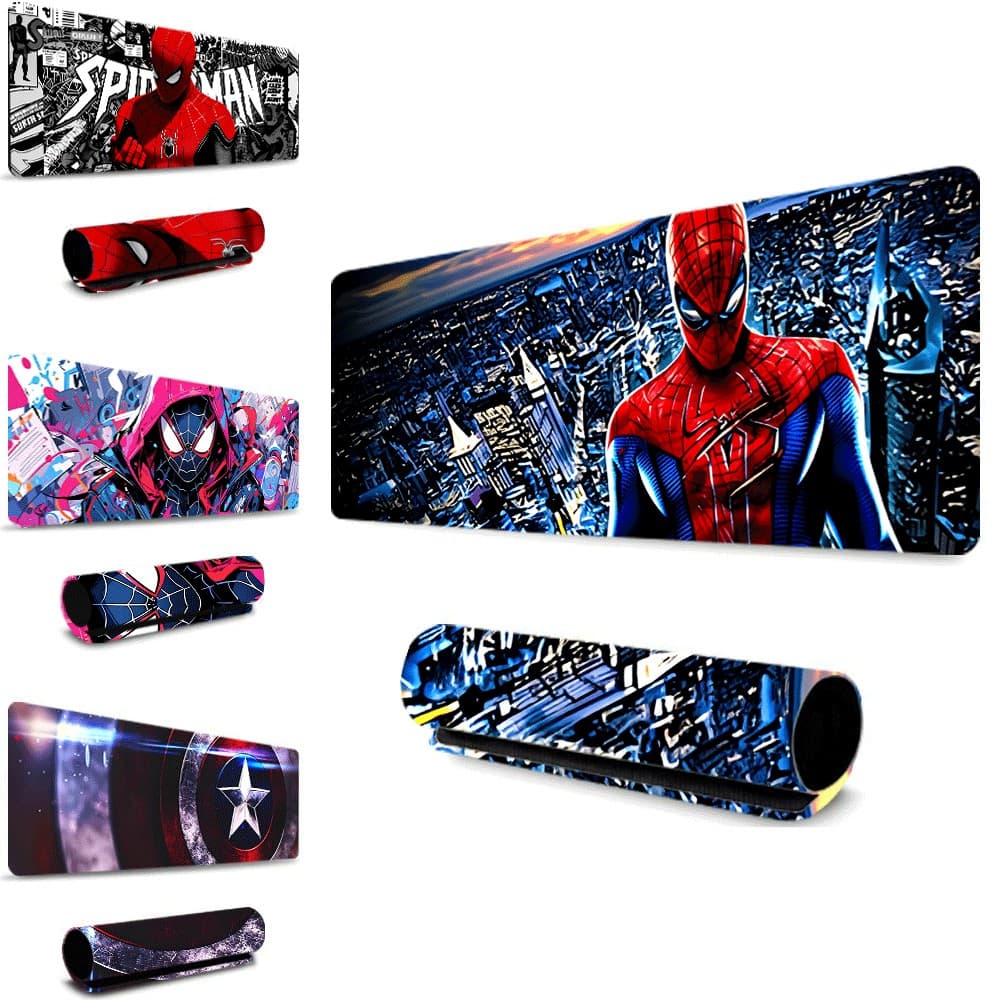 Grande Marvel Spider-Man Street Art Gaming Mouse Pad Antiderrapante Base De Alta Precisão PC Notebook Gamer