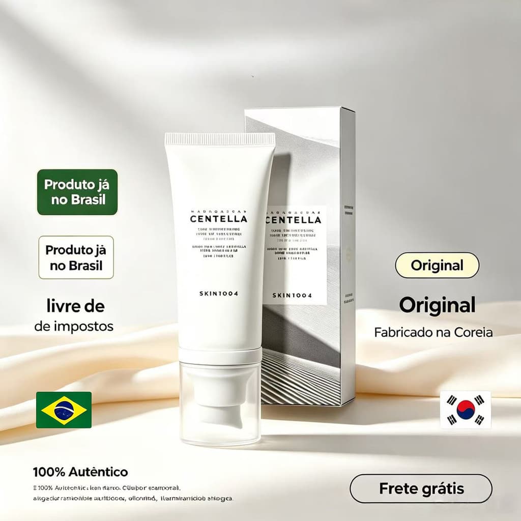 【SKIN1004】Centella Tone-Up Sunscreen 50ml Bronzeador Solar Acalma Irritação Não Deixa Marcas Brancas Acalma Vermelhidão