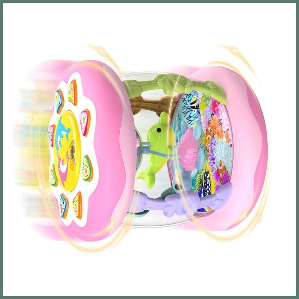 Brinquedos Musicais 360 Roration Mar Jogo Educativo Com Luzes Coloridas Crianças Mão Tambor Brinquedo Para Meninos Menin