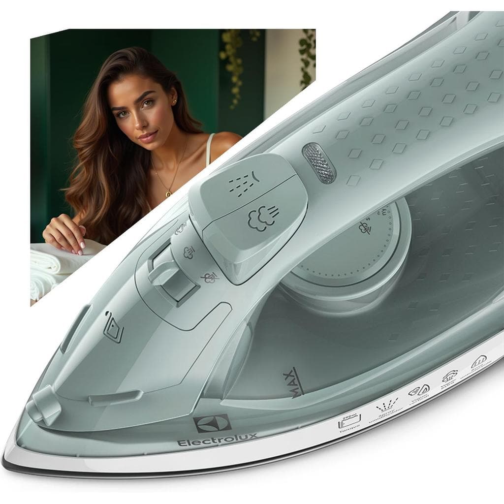 Ferro Passar Roupa a Vapor Electrolux ESI11 1500W Base Antiaderente Vapor Vertical 200ml