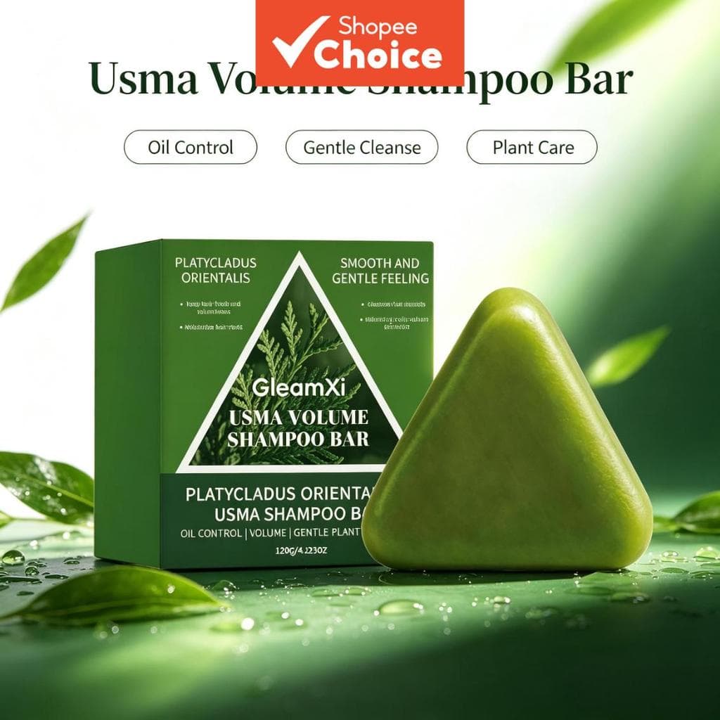 GleamXi Barra de Shampoo Volumizadora Limpeza Suave Cuidado do Couro Cabeludo Nutrição Hidratante Cabelo Suave e Sedoso