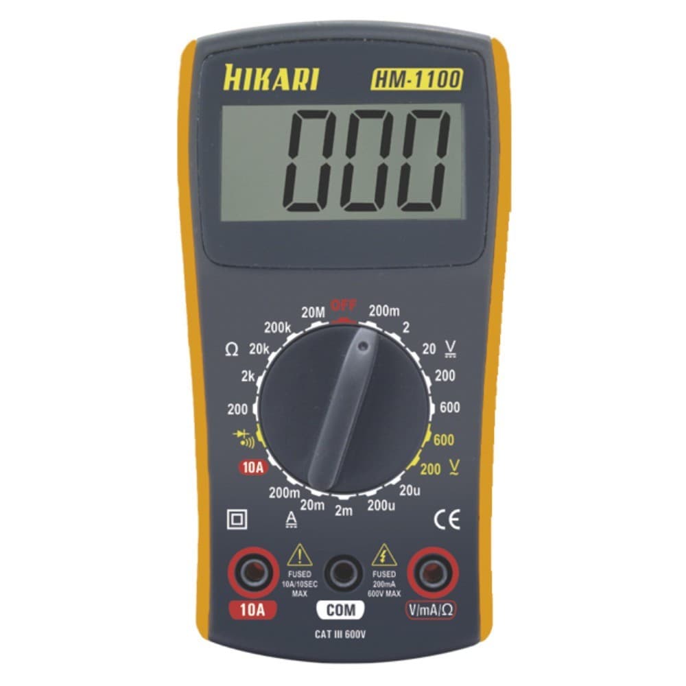 Multímetro digital portátil 600V CAT III - HM-1100 - Hikari