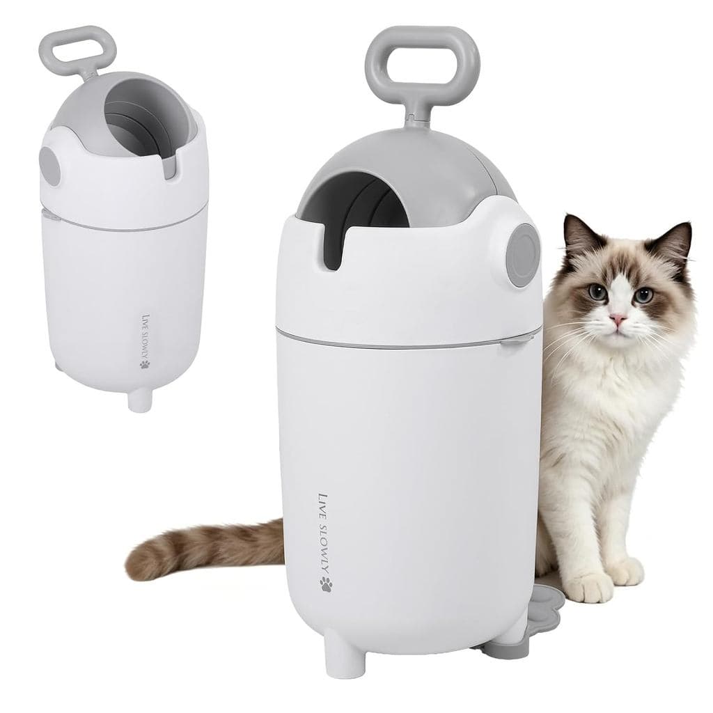 Balde De Fraldas Com Tampa Hermética , Lata De Lixo Compacta Para Controle De Odor , Contém 16 Recém-Nascidos , Push-Lif