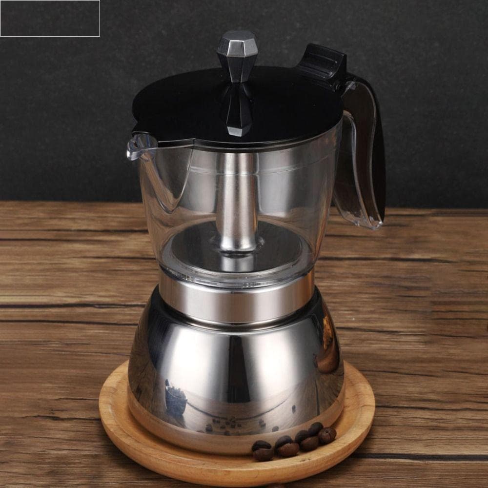 Pote Moka Visível , Transparente De Aço Inoxidável Para Cafeteira , 4/6 Xícaras De Café Expresso Italiano
