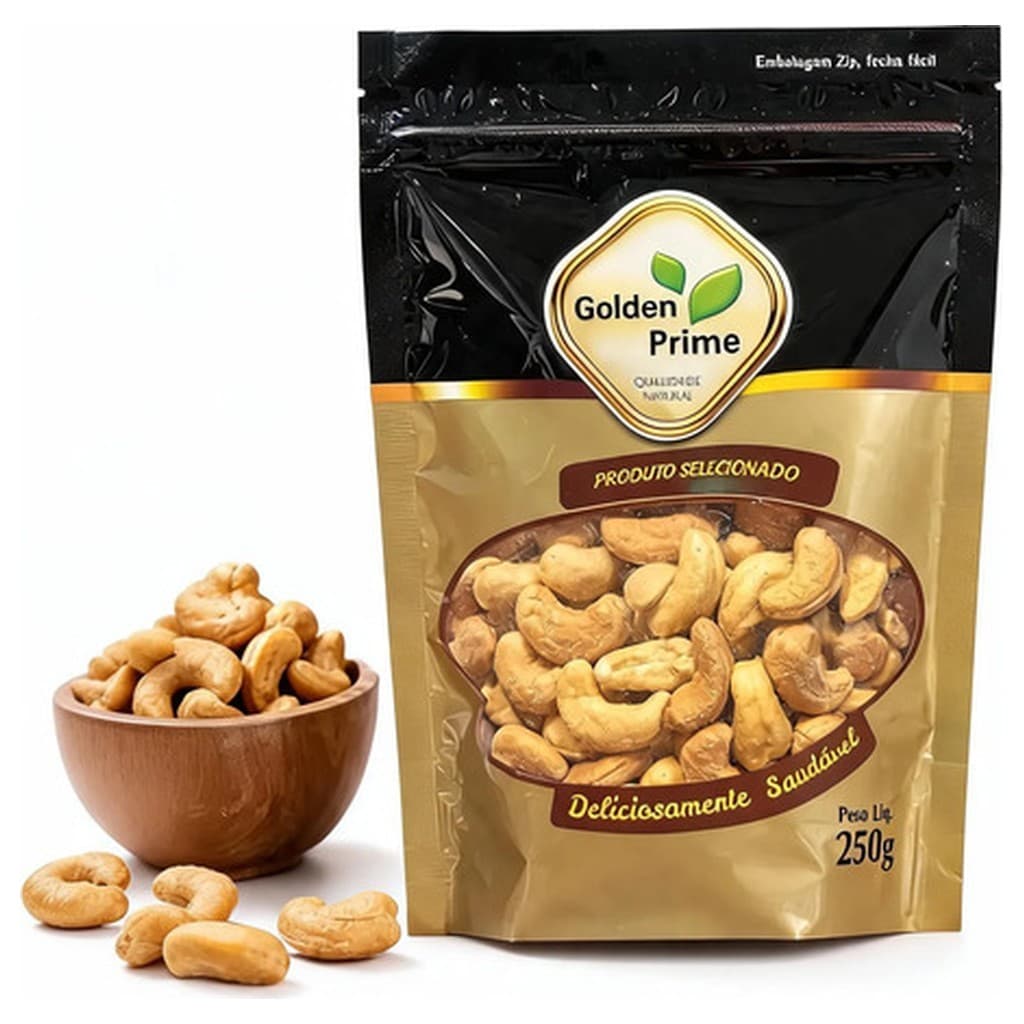 Castanha Caju Torrada Salgada W1 Premium Golden Prime 250g Snack Saudável