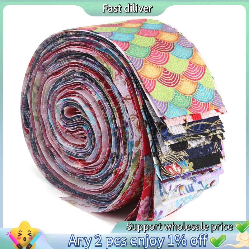 Tiras De Tecido Para Acolchoamento , 40 Peças De Algodão Em Rolo Costura Com Padrões Diferentes , Patchwork Artesanal Fa