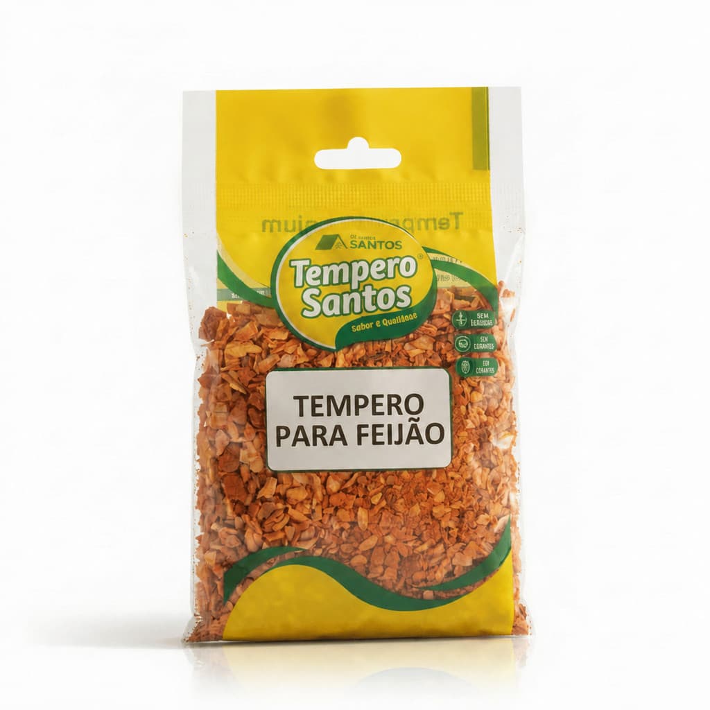 Tempero Para Feijão Premium Puro - 500g | Mix Natural Para Feijão e Pratos Caseiros - Tempero Santos