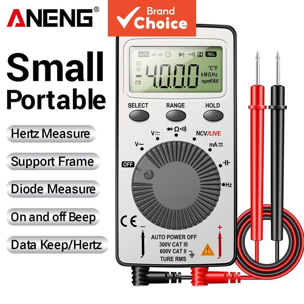 Uma Peça ANENG AN101 Mini Multímetro Digital Testador Inteligente Portátil Profissional AC DC Tensão Automotivo Atual El