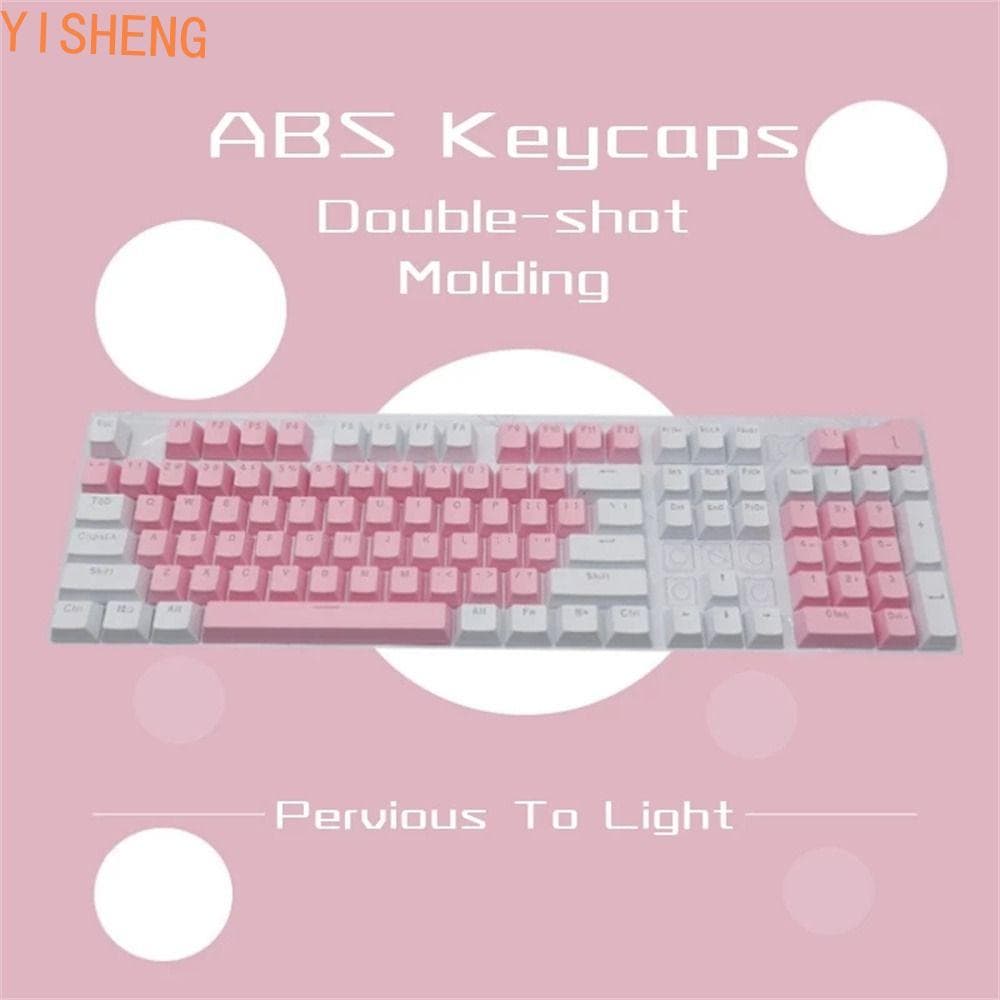YISHENG Teclas Mecânicas ABS 104 Peças Teclado Mecânico Injeção OEM 980k Coloridas Em Branco