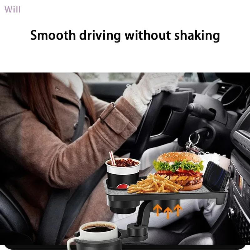 Bandeja Universal Para Suporte De Copo De Carro , Com Duplo , Mesa Organizada , Portátil , Ajustável , Bebidas