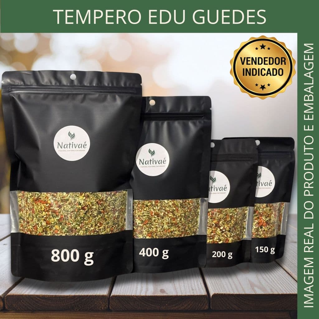 Tempero Edu Guedes Mix de Temperos para Carnes Arroz Molhos e Caldos 150g 200g 400g 800g