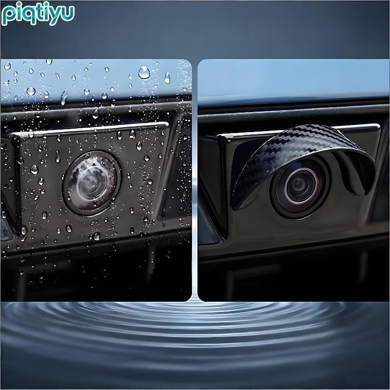 Capa De Chuva Para Câmera De Backup De Carro De Fibra De Carbono PIQTI , Viseira Solar Antirreflexo Visão Traseira